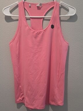 Under Armour Rush Pink Mesh-Panel Racerback Tank Small